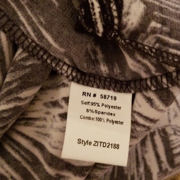 NY Collection Black and white print full length Maxi Dress Dress. - Picture 7 of 7